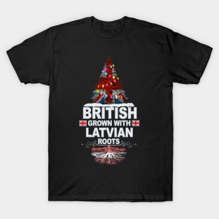 British Grown With Latvian Roots - Gift for Latvian With Roots From Latvia T-Shirt